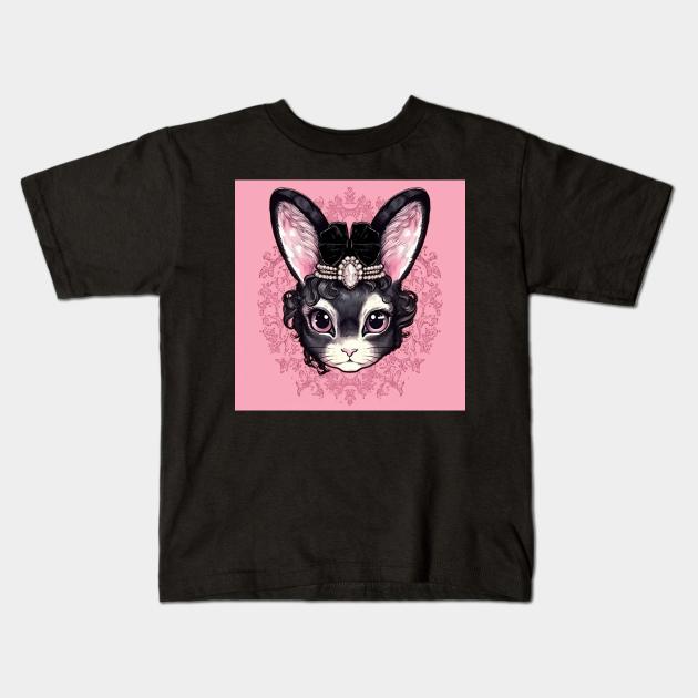 Baroque rabbit Kids T-Shirt by Enchanted Reverie